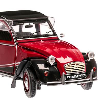 Citroen 2CV6 Charleston 1982, macheta auto scara 1:18, visiniu cu negru, Solido