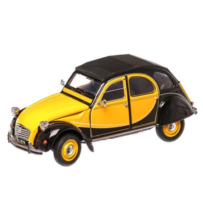 Citroen Charleston 2CV 1982, macheta auto, scara 1:24, Galben cu negru, Welly