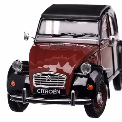 Citroen Charleston 2CV6 1982, macheta auto, scara 1:24, visiniu cu negru, Welly