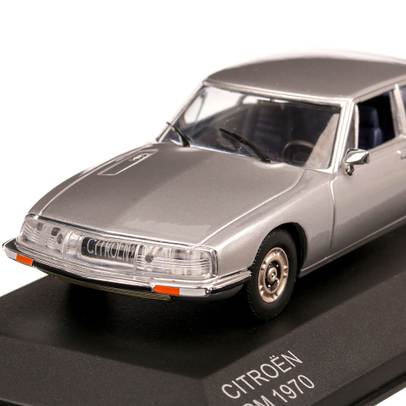 Citroen SM 1970, macheta auto scara 1:43, argintiu, White Box-2