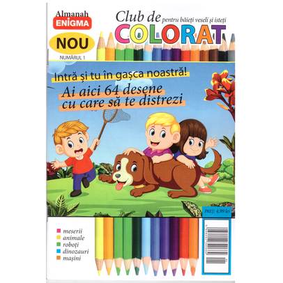 Club de colorat pentru baieti veseli si isteti