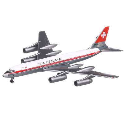 Convair CV-900 Swissair Coronado St. Gallen 1964, macheta avion scara 1:500, alb cu rosu, Herpa