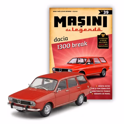 Dacia 1300 Break rosu macheta auto 1:43 Masini de Legenda Nr 39 DeAgostini