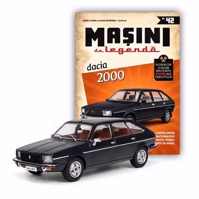 Masini de Legenda Nr.42 - Dacia 2000 Negru - Macheta Auto 1:43 DeAgostini