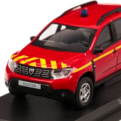 Dacia Duster  Mk.II Pompieri 2018, macheta SUV scara 1:43, rosu, Norev