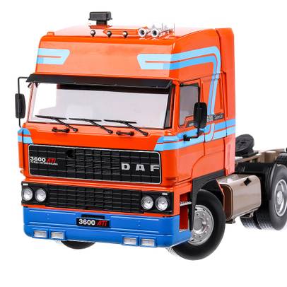 DAF 3600 Space Cab 1982, macheta cap tractor, scara 1:18, rosu si albastru, Road Kings