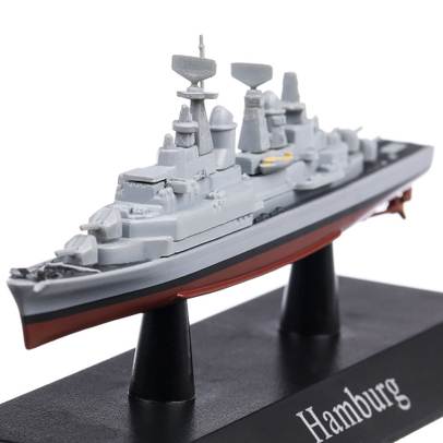 Distrugatorul Hamburg 1960, gri, macheta nava de lupta  la scara 1:1250