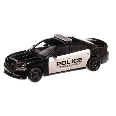 Dodge Charger Pursuit Police 2016, macheta auto, scara 1:24, negru cu alb, window box, Welly