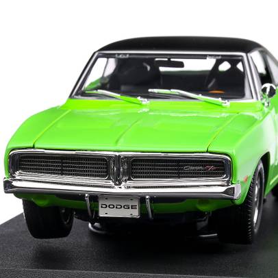 Dodge Charger R/T 1969, macheta auto scara 1:18, verde cu negru, Maisto