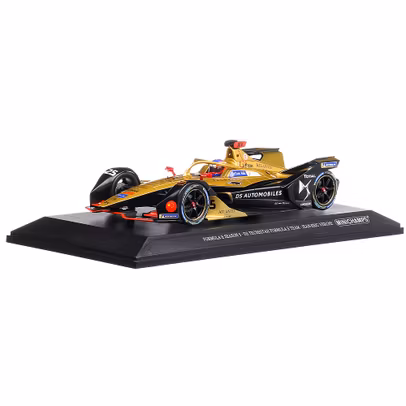 DS Techeetah J.E. Vergne Formula E Season 5 2018, macheta auto, scara 1:18, negru cu auriu, Minichamps-2