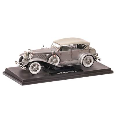 Duesenberg II Model J Supercharged 1934, macheta auto scara 1:18, argintiu, window box, GreenLight