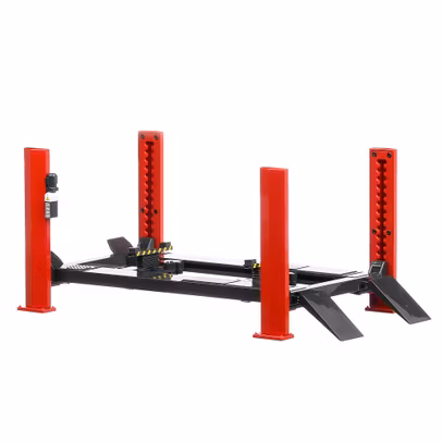 Elevator cu 4 stalpi, macheta elevator scara 1:18, gri cu rosu, GreenLight