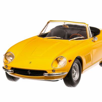 Ferrari 275 GTB/4 NART Spyder 1967, macheta  auto, scara 1:18, galben, KK Scale