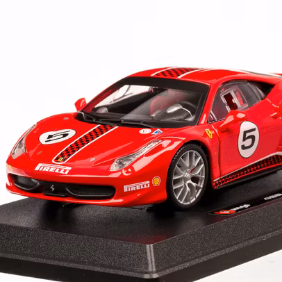 Macheta auto Ferrari 458 Challenge 2013 #5, scara 1:24, rosu, Bburago