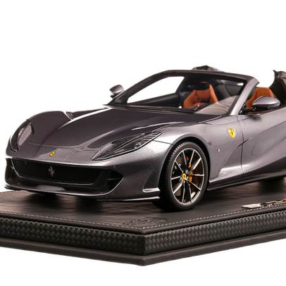 Ferrari 812 GTS World Premiere 2019 Grigio Alfieri, macheta auto, scara 1:18, gri metalizat, BBR Models