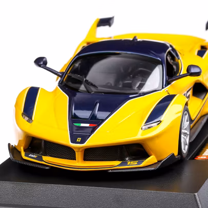 Ferrari FXX K #15 2018, macheta auto, scara 1:24, galben cu negru, Bburago