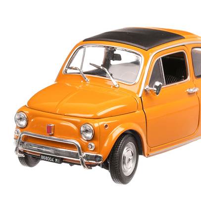 Fiat 500 1957, macheta auto, scara 1:18, galben mustar, Welly-6