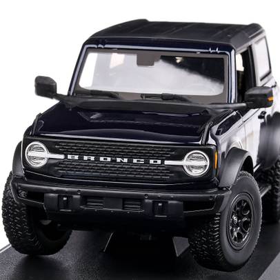 Ford Bronco Wildtrak 2021, macheta auto scara 1:18, albastru inchis metalizat, Maisto