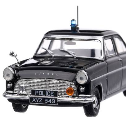 Ford Consul Mark II  Police 1956, macheta auto scara 1:43, negru, Magazine Models