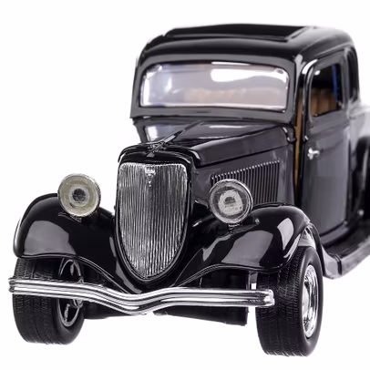 Macheta auto Ford Coupe 1934 negru scara 1:24 Motor Max - vedere din fata