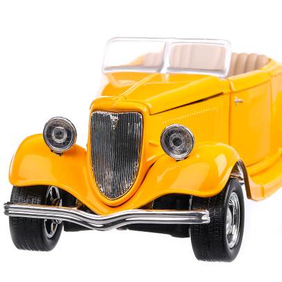 Ford Coupe Convertible 1934, macheta  auto,  scara 1:24, galben, Motor Max