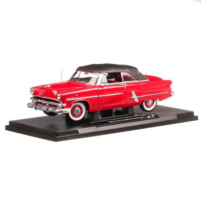 Ford Crestline Sunliner 1953, macheta auto, scara 1:18, rosu cu negru, Welly