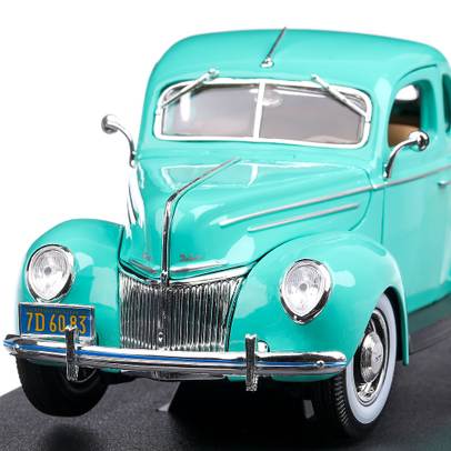Ford Deluxe Coupe 1939, macheta auto, scara 1:18, turcoaz, Maisto-3