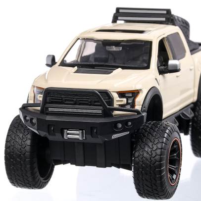 Ford F-150 Raptor Off Road 2017, macheta  auto,  scara 1:24, crem, Motor Max
