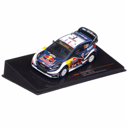 Ford Fiesta WRC 2018, #1, Rallye Australia, S.Ogier/J.Ingrassia, macheta auto scara 1:43, negru cu albastru si rosu, IXO
