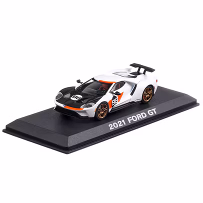 Ford GT #98 2021, macheta auto, scara 1:43, alb cu negru si rosu, GreenLight