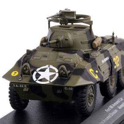 Macheta vehicul militar Ford M8 blindat 1944 verde scara 1:43 Magazine Models-4