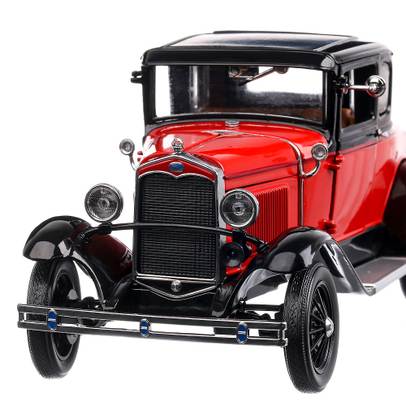 Ford Model A Coupe 1931, macheta auto, scara 1:18, rosu, SunStar