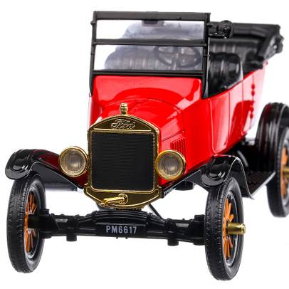 Ford Model T Touring Cabriolet 1925, macheta auto scara 1:24, visiniu cu negru, MotorMax