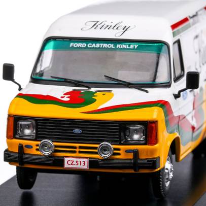 Ford Transit Mk.II Kinley 1985, scara 1:43, alb cu portocaliu, Ixo