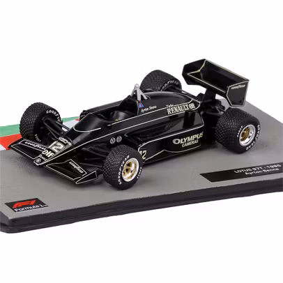 Macheta F1 Lotus 97T #12 Ayrton Senna 1985 negru cu auriu 1:43