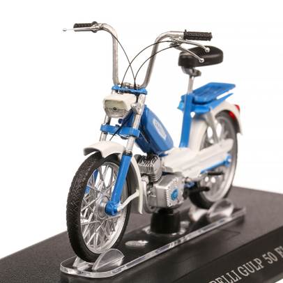 Garelli Gulp 50 Flex 1960, macheta motocicleta, scara 1:18, bleu, Atlas