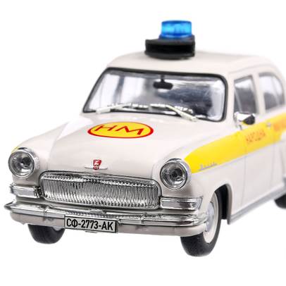 Gaz M21 Volga Militia Bulgara 1970, macheta auto scara 1:43, alb, Magazine Models