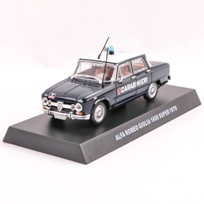 Alfa Romeo Giulia 1600 Super 1970 Carabinieri scara 1:43 albastru inchis Magazine models