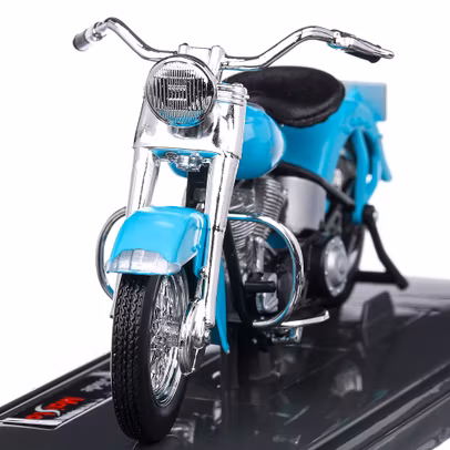 Harley-Davidson 74FL Hydra Glide 1953, macheta moto scara 1:18, bleu, Maisto