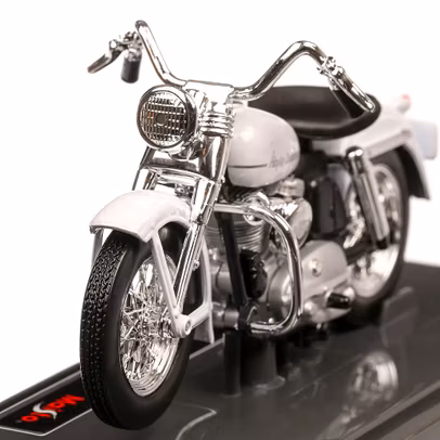 Harley-Davidson K Model 1952, macheta motocicleta, scara 1:18, alb, Maisto
