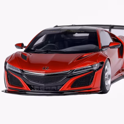 Macheta Honda NSX LB-Works Rosu Metalizat 1:18 GT Spirit – Agresivitate JDM si Stil Liberty Walk in Miniatura-6