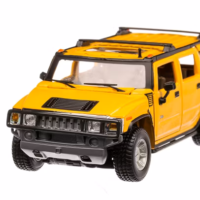 Hummer H2 2003, macheta SUV scara 1:24, galben, Maisto
