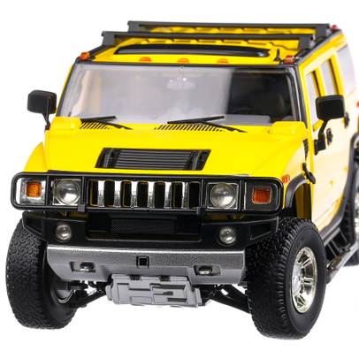 Hummer H2 Entourage 2003, macheta auto scara 1:18, galben, Highway 61