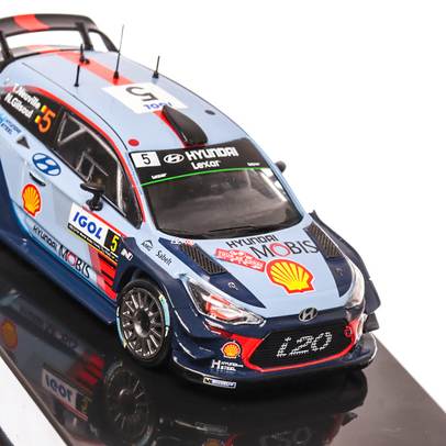 Hyundai i20 COUPE WRC #5 NEUVILLE/GILSOUL castigator TOUR DE CORSE 2017, macheta 1:43, albastru, IXO-3