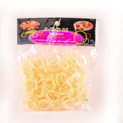 Punga elastice Rainbow Loom bej