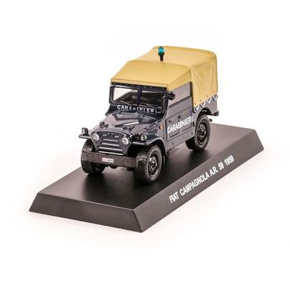 Fiat Campagnola AR59 Carabinieri 1959, macheta auto, scara 1:43, albastru inchis, Magazine models-3