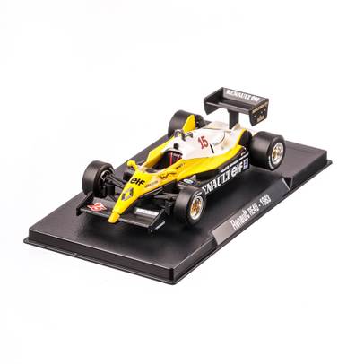 Renault RE40 F1 #15 PROST 1983, macheta auto scara 1:43, gri, blister plastic, Magazine models