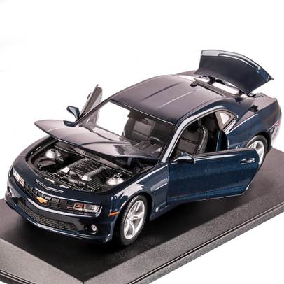 Chevrolet Camaro SS R5 2010, macheta auto scara 1:18, albastru, window box, Maisto