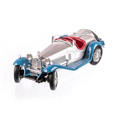 ALFA ROMEO 8C 2300 SPIDER TOURING 1932, macheta auto scara 1:18, gri cu bleu, window box, Burago