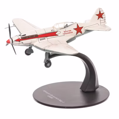 Macheta avion Mikoyan Gurevitch MIG-3 USSR 1942, alb cu rosu, scara 1:72 Atlas-1
